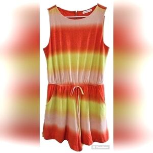 CES FEMME ROMPER SZ L ORANGE YELLOW